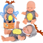 Mini lelle mazulis ziemeļbrieža kostīmā ar kustīgām rokām, kājām un grozāmu galviņu, 11 cm, ZA6454