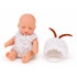 Mini lelle mazulis aitiņas tērpā ar kustīgām rokām, kājām un grozāmu galvu, 11 cm, ZA6454