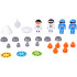 Kosmosa stacijas, raķetes un kosmoplāna komplekts ar projektoru un figūriņām ZA5455