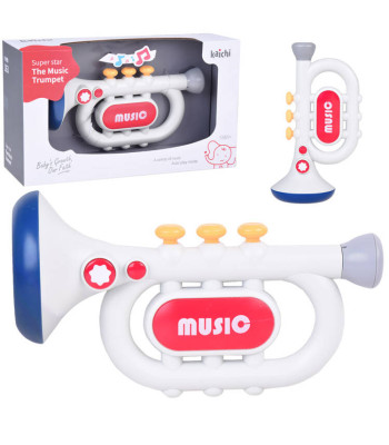 Interaktīvā rotaļu trompete bērniem ar 3 spēles režīmiem, muzikālais instruments ZA5446