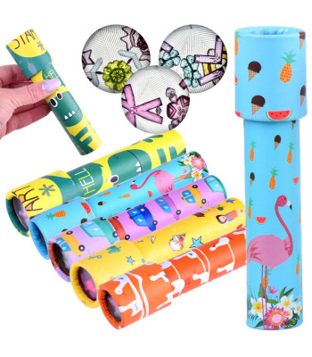 Krāsains kaleidoskops bērniem ar rotējošiem krāsainiem rakstiem 15cm ZA4389
