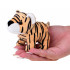 Plīša rotaļlieta Safari tīģeris ar pīkstuli, Zoo mini dzīvnieciņu sērija ZA4415 A, 8 × 11 × 5 cm