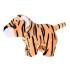 Plīša rotaļlieta Safari tīģeris ar pīkstuli, Zoo mini dzīvnieciņu sērija ZA4415 A, 8 × 11 × 5 cm