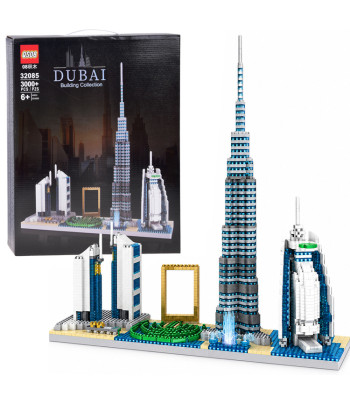Konstrukciju klucīši Dubaijas panorāma – slavenās pilsētas ēkas 3000+ele ZA6269