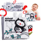Kontrastējoša sensorā grāmatiņa “Dzīvnieciņi” ar izvirzītām detaļām un čaukstošiem elementiem ZA6599