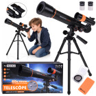 Astronomiskais teleskops bērniem ar metāla statīvu LUNETA ZA6300 18x 60x