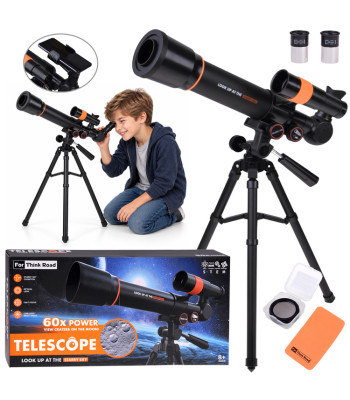 Astronomiskais teleskops bērniem ar metāla statīvu LUNETA ZA6300 18x 60x