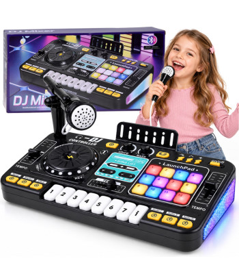 Interaktīvs DJ mikseris bērniem ar mikrofonu un apgaismojumu ZA6303