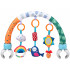 Rotaļu arka ar grabulīšiem ratiņiem, autokrēsliņam un guļamkrēsliņam zīdaiņiem ZA6298