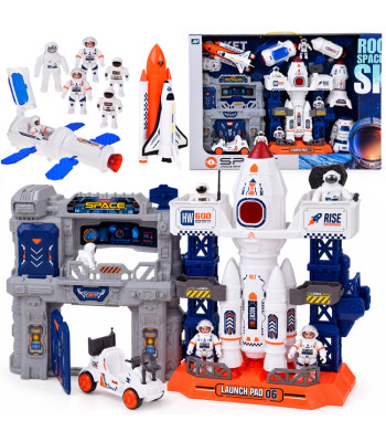 KOSMOS milzīgs kosmosa komplekts: centrs, raķetes, astronauts, visurgājējs ZA6302