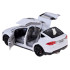Tālvadības metāla automašīna ar LED apgaismojumu un dūmu efektu, balta – Tesla Model X RC0772, 1:22