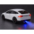 Tālvadības metāla automašīna ar LED apgaismojumu un dūmu efektu, balta – Tesla Model X RC0772, 1:22
