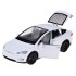 Tālvadības metāla automašīna ar LED apgaismojumu un dūmu efektu, balta – Tesla Model X RC0772, 1:22