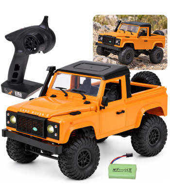 Tālvadības apvidus automašīna 2 vienā ar 4x4 piedziņu LAND ROVER Defender 90, 1:12, RC0760