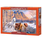 Castorland puzle “Winter Melt” ar zirgiem, B-53704, 500 gab.