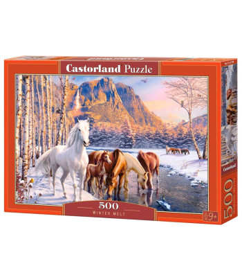 Castorland puzle “Winter Melt” ar zirgiem, B-53704, 500 gab.
