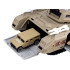 Tanks-garāža ar militārajiem transportlīdzekļiem un karavīriņiem ZA4439