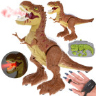 Ar žestiem vadāms tālvadības dinozaurs T-rex ar RC pulti, 2 vienā, rūc un spīd, RC0625 BR