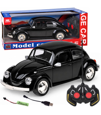 Tālvadības retro automašīna Garbus, melna, 1:16, 27 MHz, RC0759