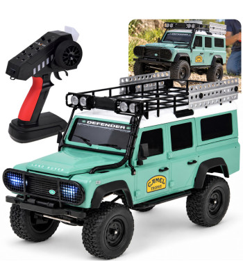 Tālvadības apvidus auto Land Rover Defender 110, zaļš, 4WD, MN-111, RC0762, 1:18