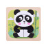 Koka puzles bērniem — 4 dzīvnieku puzles: panda, zilonis, vista, tīģeris, ZA6259