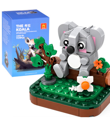 Tehniskie klucīši “Savvaļas sauszemes dzīvnieki” — koala, 117 detaļas, ZA5852 B