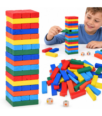 Prasmju spēle JENGA — nestabilais tornis no koka klucīšiem ZA6636
