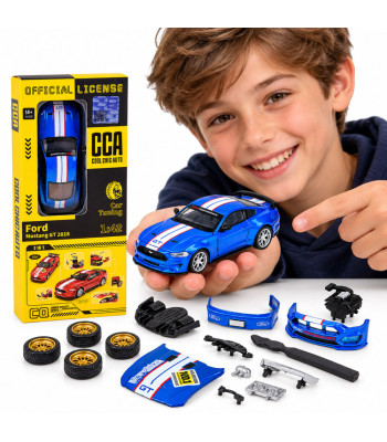Licencēts metāla automodelis ar tūninga komplektu, Ford Mustang GT 2018, 1:42, ZA6457
