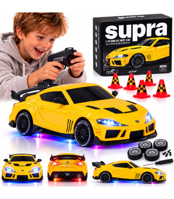 Tālvadības automašīna Toyota Supra Drift, 4x4, LED, RC0803, 1:43