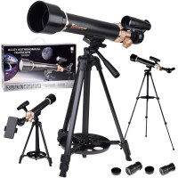 Astronomiskais teleskops ar statīvu un piederumiem, 30x/60x, 500 mm, ES0028