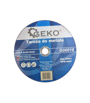 Metāla griešanas disks GEKO (25/50/100) 230x2,5x22,2