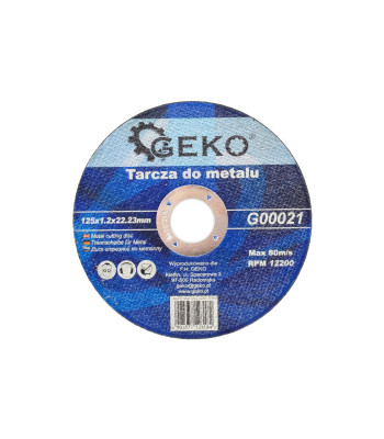 Metāla griešanas disks GEKO (10/50/400) 125x1,2