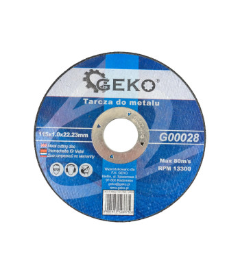 Metāla griešanas disks GEKO (25/100/400) 115x1.0