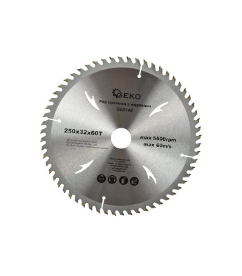 Zāģa disks koksnei ar cietmetāla zobiem 250x32x60T(25)