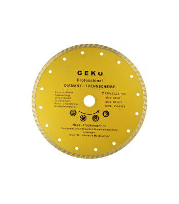 Turbo dimanta griezējdisks GEKO 230mm (25)