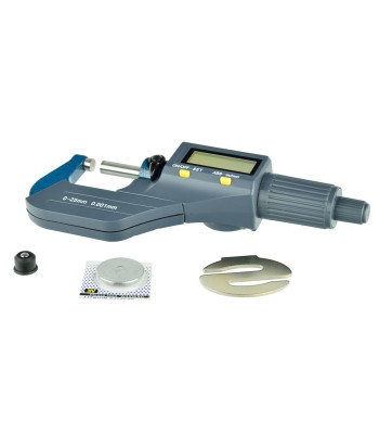 Elektroniskais mikrometrs ar LCD, 0–25 mm, 0,001 mm