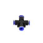 Automātisks krustveida PU/PE šļūtenes savienotājs, 6mm (25/50/500)