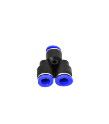 Automātisks PU/PE šļūtenes iespraužamais trīszaru savienotājs, Y tipa, fi 10mm (50/500)