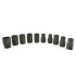 Triecienuzgaļu komplekts pārnesumatslēgai, 10 gab., 17–41mm, 1", (3)