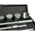 GEKO galatslēgu komplekts melnā koferī (2), 21 elements, 3/4", 12 šķautnes, 19–50 mm
