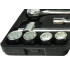 GEKO galatslēgu komplekts melnā koferī (2), 21 elements, 3/4", 12 šķautnes, 19–50 mm