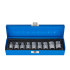 TORX galviņu komplekts GEKO, 9 gab., metāla koferis, E10–E24, 1/2"