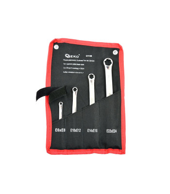 Pulētas TORX gredzenatslēgas, 4 gab. E6–E24 (40)