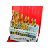 Metāla urbju komplekts HSS TiN, metāla kastē, 19 gab. — 1–10 mm (40/80)