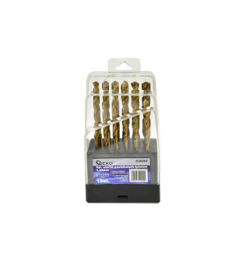 Urbju komplekts metālam HSS TiN plastmasas futrālī, 19 gab. 1–10 mm (5/50)