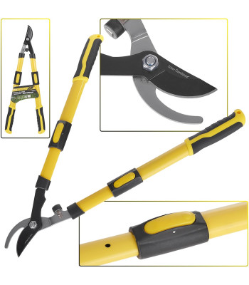Teleskopiskās zaru šķēres ar PP+TPR rokturi 650-975mm