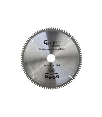 Zāģripa alumīnijam ar cietmetāla zobiem un redukciju komplektu 250mmx100Tx32mm (25/50)