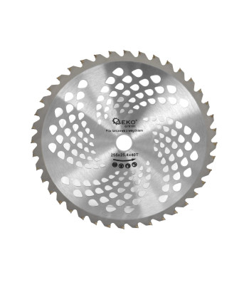 Cietmetāla disks benzīna krūmgriežiem 40T (25/50) 255x25,4mm