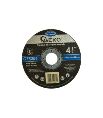 Metāla griešanas disks Inox GEKO PREMIUM (10/200) 115x2,0x22,23