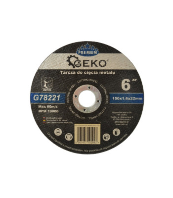 Metāla griešanas disks GEKO PREMIUM INOX (5/25/200) 150x1.6
